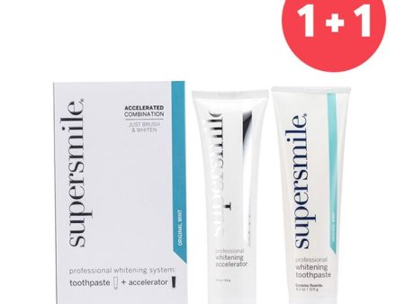 【1+1 Set】professional Whitening System: Toothpaste 119g 4.2oz + Accelerator 102g 3.6oz - 2pcs x2 Supply