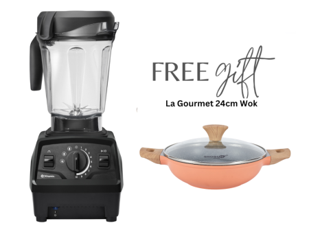 Vitamix Explorian Series E520 Blender (Black) + FREE La Gourmet 24cm Wok Online Hot Sale