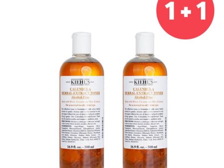 【1+1 Set】calendula Herbal Extract Alcohol-free Toner - For Normal To Oily Skin Types - 500ml 16.9oz x2 Discount