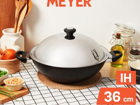 [Meyer] Ih Nonstick 36Cm | 7.3L Chinese Wok With Lid - Cook N Look For Sale