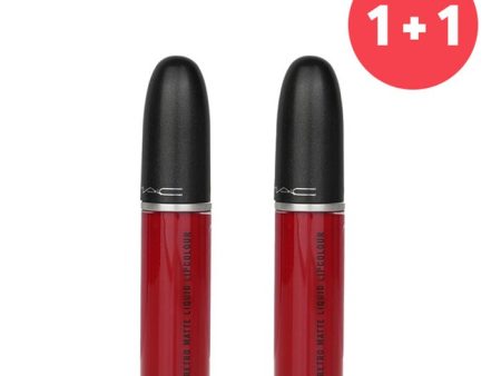 【1+1 Set】retro Matte Liquid Lipcolour - # 105 Feels So Grand (deep True Red) - 5ml 0.17oz x2 Hot on Sale