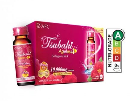 AFC Tsubaki Ageless Collagen Drink Royal Jelly Anti Aging Radiant Hydrated Skin Sale