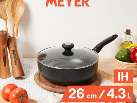 [Meyer] Ih Nonstick 26Cm | 4.3L  Chef S Pan With Glass Lid Cook N Look For Discount