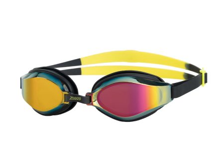 Zoggs Australia Adult Endura Max Titanium Black Yellow Swim Goggles For Sale