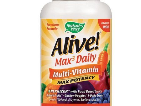 NATURES WAY - Alive! Max3 Daily Adult Multivitamin - 180 Tablets Supply