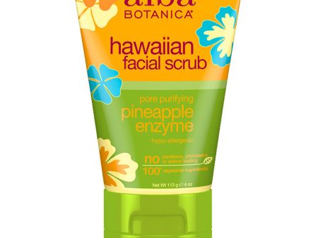 ALBA BOTANICA - Hawaiian Facial Scrub Pore Purifying Pineapple Enzyme - 4 oz. (113 g) Supply