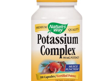 NATURES WAY - Potassium Complex 99 mg Potency - 100 Capsules Supply