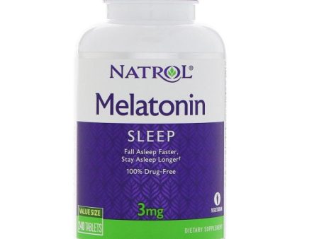 NATROL - Melatonin 3 mg - 240 Tablets Hot on Sale