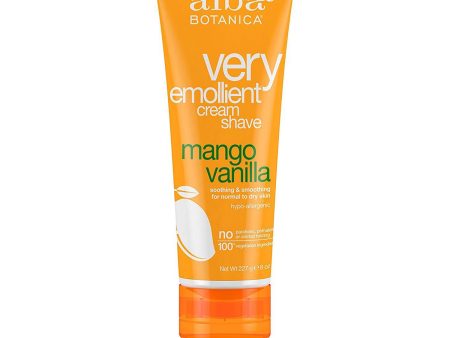 ALBA BOTANICA - Very Emollient Cream Shave Mango Vanilla - 8 oz. (227 g) Fashion