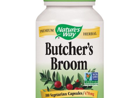 NATURES WAY - Butcher s Broom 470 mg - 100 Vegetarian Capsules For Cheap