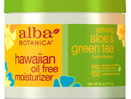 ALBA BOTANICA - Hawaiian Oil-Free Moisturizer Refining Aloe & Green Tea - 3 oz. (85 g) on Sale